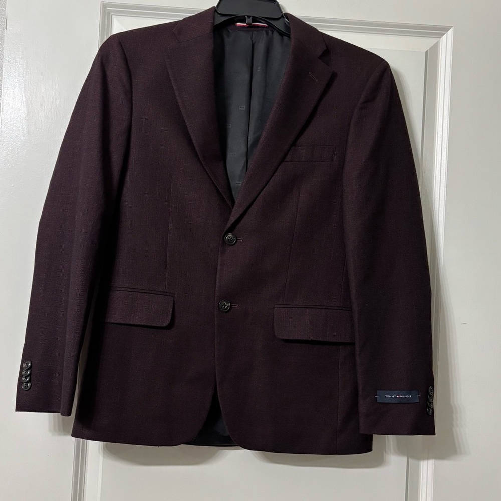 Tommy Hilfiger Conrad Sport Coat Bordeaux Burgundy size 36S